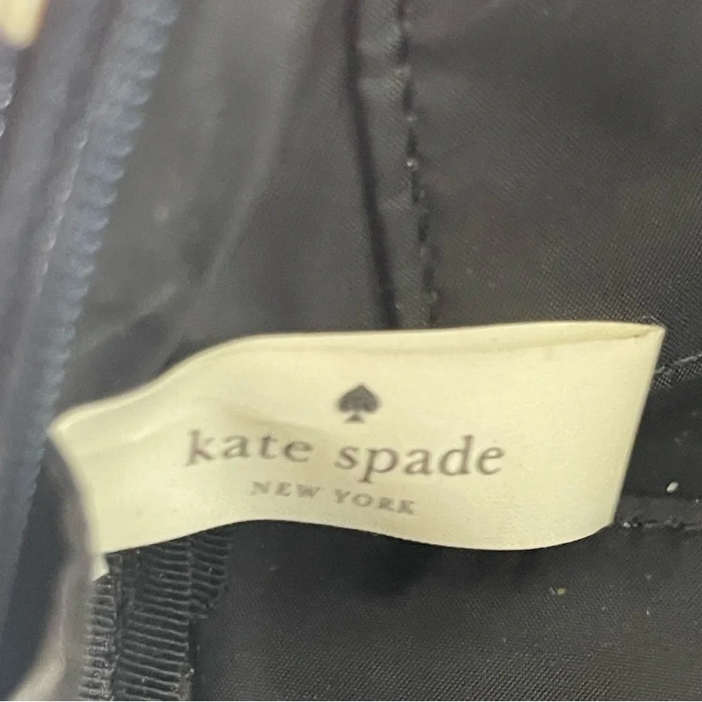 Kate Spade New York Navy Stripe Cosmetic Case with Red‎ Bow